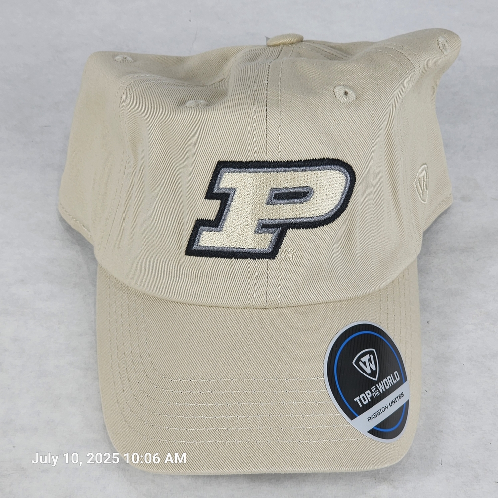 Top of the World Beige Cap with P Logo